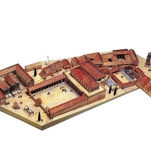 PaperCraft-kit Oude Romeinse stad Glanum 3D-papieren modelbouwkit pdf-plannen voor doe-het-zelf papieren sjabloon voor hobby puzzeldecor