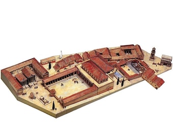 PaperCraft kit Ancient Roman city Glanum 3d paper model crafting PDF plans DIY template