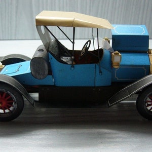 Kit PaperCraft modèle 3D de voiture roadster en papier Plans PDF à imprimer, découper et coller