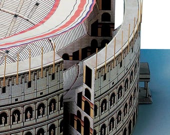 TRANSGOOD Roman Colosseum Italian Souvenir - Resin Mini Colosseum Sculpture, Ancient Roman Architecture, Home Desktop Décor