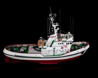 PaperCraft kit Cyclone Patrol Boat 3d paper model crafting kit PDF plans DIY paper craft template