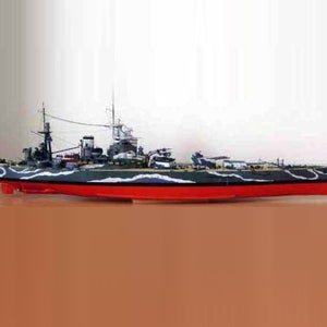Kit de PaperCraft: acorazado HMS Rodney, modelo de papel 3D, kit de manualidades, planos en PDF para hacer manualidades de papel, plantilla para decoración de rompecabezas