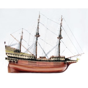 Kit de manualidades con modelos de papel 3D Golden Hind, planos en PDF para imprimir, cortar y pegar, plantilla de manualidades de papel para bricolaje, para decoración de rompecabezas y pasatiempos