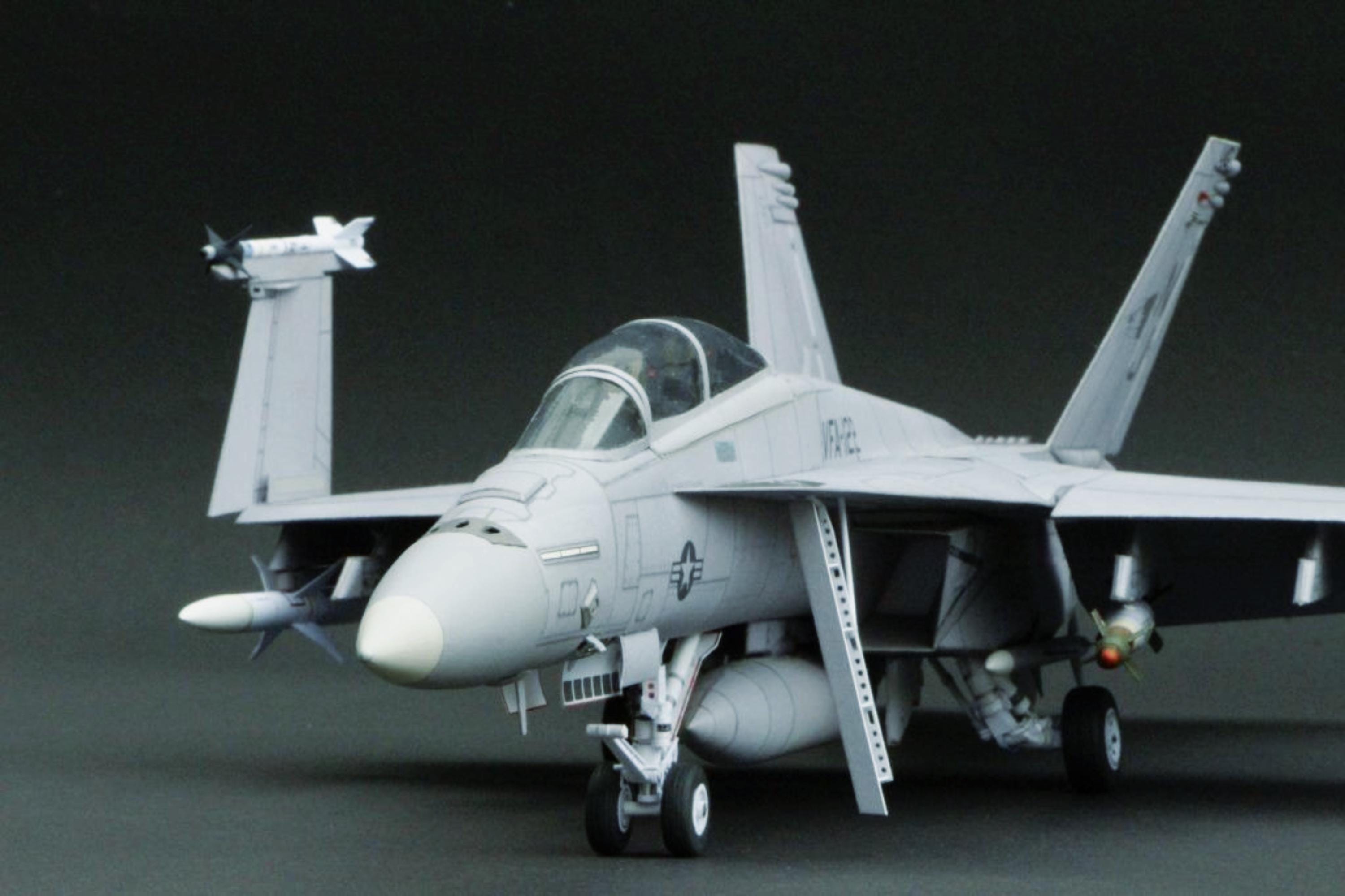 Papercraft Kit F/A-18F Superhornet Plane 3d Paper Model Crafting