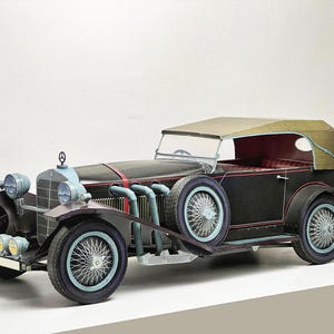Kit de PaperCraft Mercedes Sportwagon S 26, kit de manualidades de modelos de papel 3D para automóviles, planos en PDF para hacer manualidades de papel para bricolaje, decoración de rompecabezas y pasatiempos
