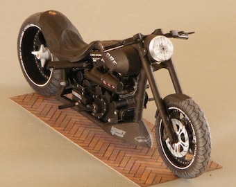 PaperCraft kit Mille Miglia Motorcycle 3d paper model crafting kit PDF plans to print & DIY paper craft template