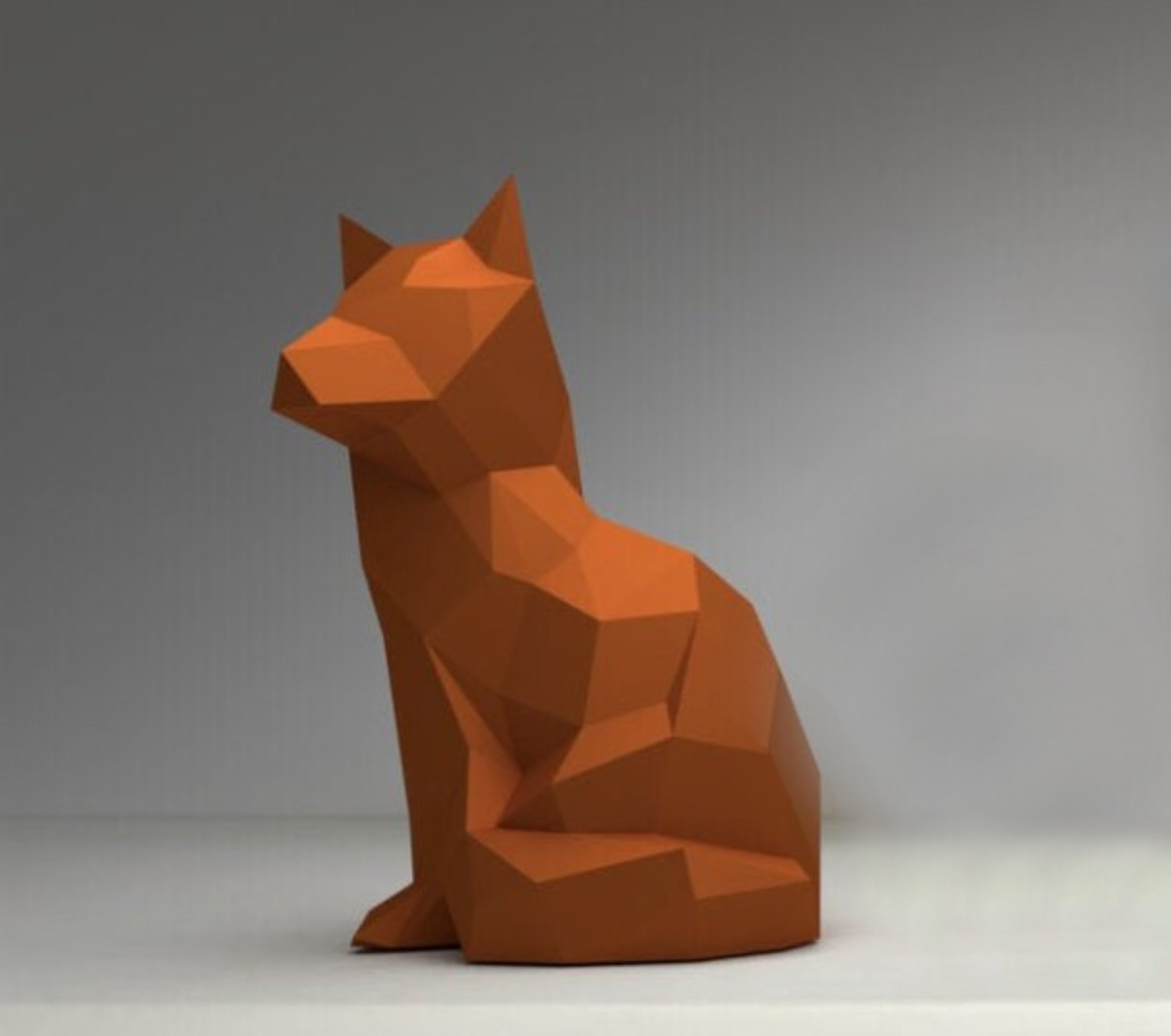 Papercraft Kit Fox 3d Paper Model Crafting Kit PDF Plans to Print Cut ...