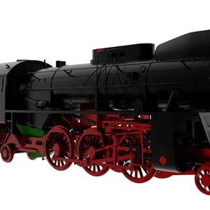 Kit de manualidades con modelo de papel 3D de locomotora PaperCraft, planos en PDF para imprimir, cortar y pegar, plantilla de manualidades de papel para bricolaje, para pasatiempos, rompecabezas, decoración