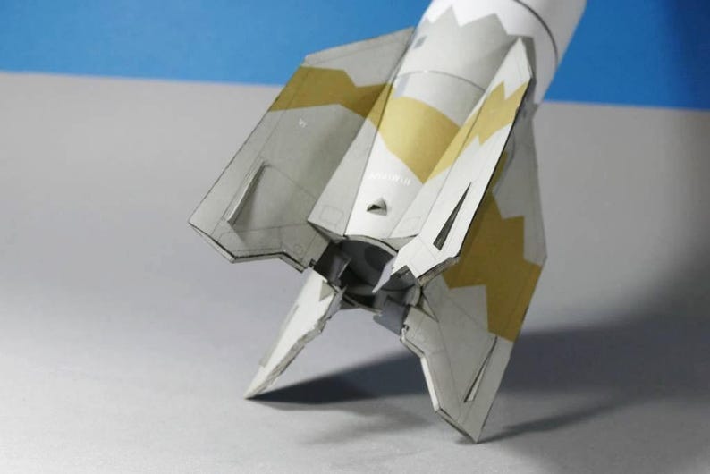 Papercraft A Rokets Papercraft Kit V1 and V2 Rockets 3d Paper Model Crafting Kit PDF Plans ...