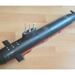 Kit de PaperCraft: modelo de papel 3D del submarino Seawolf, kit de manualidades, planos en PDF para imprimir, cortar y pegar, plantilla de manualidades de papel para bricolaje, para pasatiempos, rompecabezas, decoración