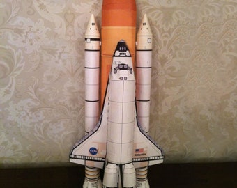 Papercraft Kit Atlantis Spaceship 3d Paper Model Crafting Kit PDF