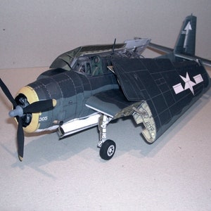 Kit de PaperCraft TBF Avenger, modelo de papel 3D, kit de manualidades, planos en PDF para imprimir, cortar y pegar, plantilla de manualidades de papel para bricolaje, pasatiempo, rompecabezas, decoración