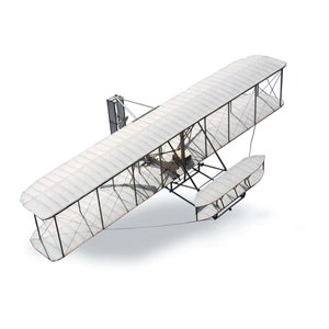 Kit de PaperCraft: avión Wright Brothers Flyer 1, modelo de papel 3D, kit de manualidades, planos en PDF, plantilla de manualidades de papel, pasatiempo, rompecabezas, decoración