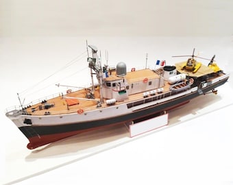 PaperCraft kit Calypso British Royal Navy research vessel 3d paper model crafting kit PDF plans DIY paper craft template