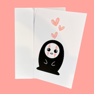 Cute Anime Love Card - Romantic Birthday & Thank You Greeting Card - Perfect Anytime Gift for Anime Lovers