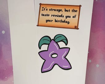 Stardrop Birthday Card: Stardew Valley Gamer Gift