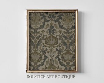 Antique Embroidery Pattern | Wall Art Print | PRINTABLE Digital Download | Solstice Art Boutique
