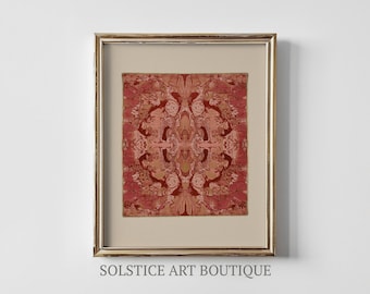 Antique Embroidery Pattern | Wall Art Print | PRINTABLE Digital Download | Solstice Art Boutique