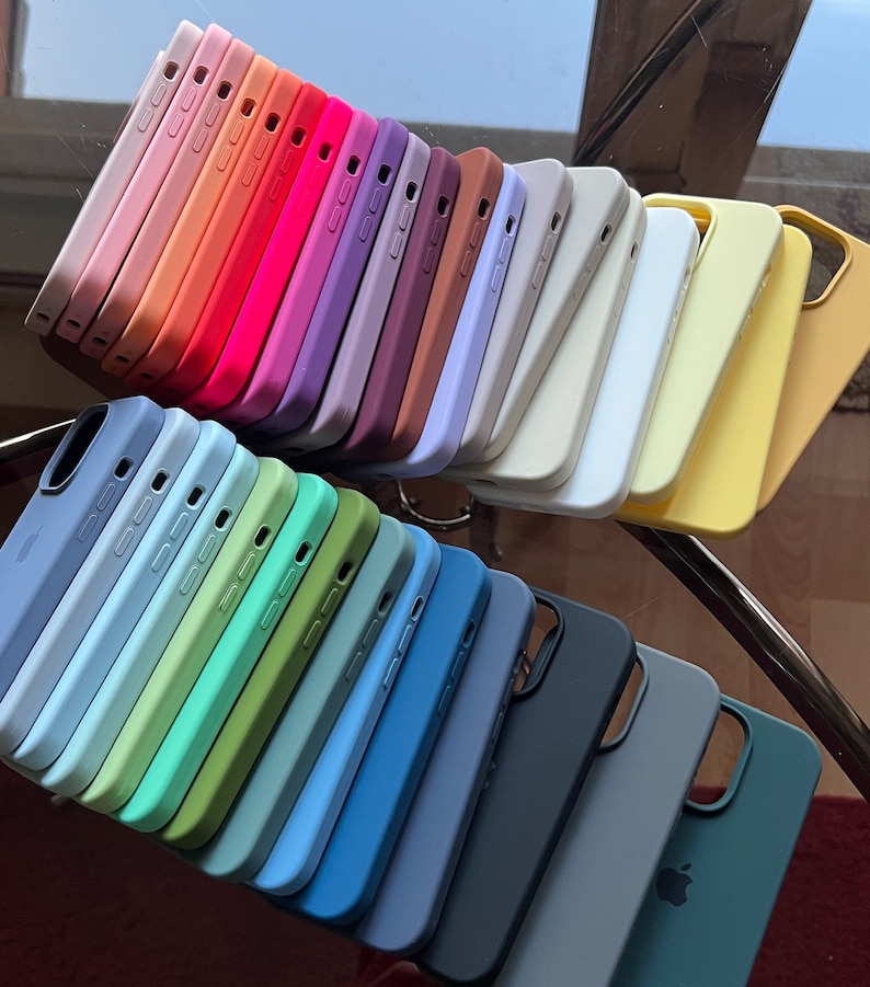 Silicone Case Hülle / Handyhülle for iPhone 11 12 13 14 15 Pro / Max / Plus / Mini Hülle Schutzhülle Cover Bild 7