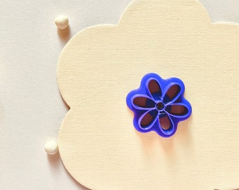 Taglierina in pasta polimerica a forma di margherita a 6 petali | Taglierina a molla | Stampo in argilla | Taglierina per orecchini | Taglierina per fiori