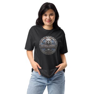 Ironworker Steel Eagle Industrial Badge Tee