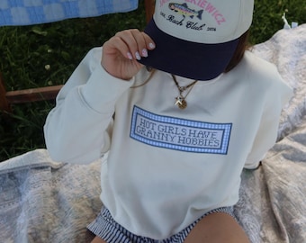 Hot Girls Have Granny Hobbies Crewneck - PLEASE READ DESCRIPTION