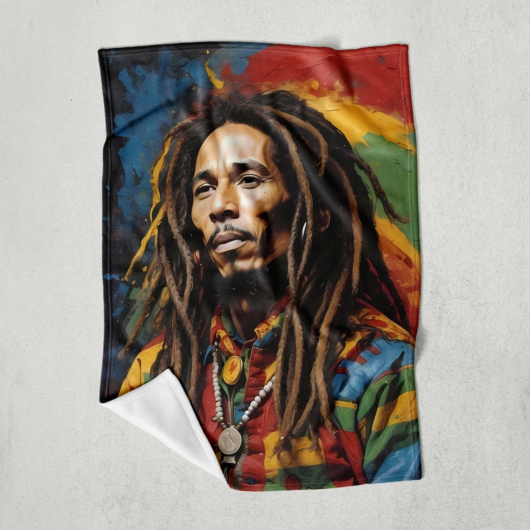 Reggae Creator Bob Marley, Bedroom Decor, Pattern Blanket, Ultra Soft ...