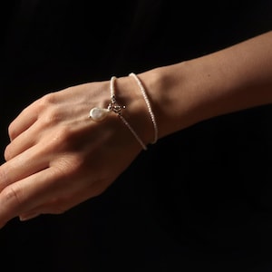 Baroque Pearl Bracelet 2 in 1, Natural Baroque Pearls and 925 Sterling Silver Bracelet, Adjustable Bracelet, Real Pearl Charm Bracelet