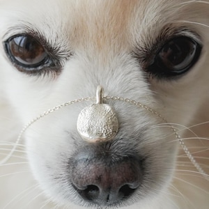 Silver Dog Nose Print Charm, Detailed Pet Nose Print Necklace, Custom Pet Nose Charm, Pet Memorial Gift, Dog Lover Gift