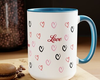 Coffee Mug With Heart Romantic Gift Idea Heart Design Mug For Wife Bestie Happy Birthday Mug Gift Caffeine Lover Gift Coffee Mug For Husband