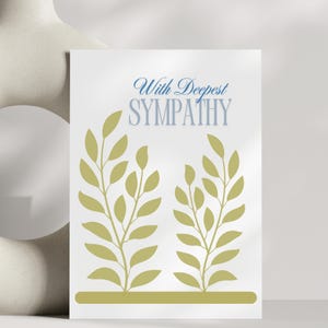 Désolé pour votre perte Carte de condoléances élégante Message sincère deuil Perte Funérailles Une pensée pour vous Souvenir de deuil Cadeau