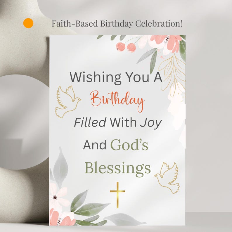 Religious Birthday Card for Women Christian Greeting Card Christian ...