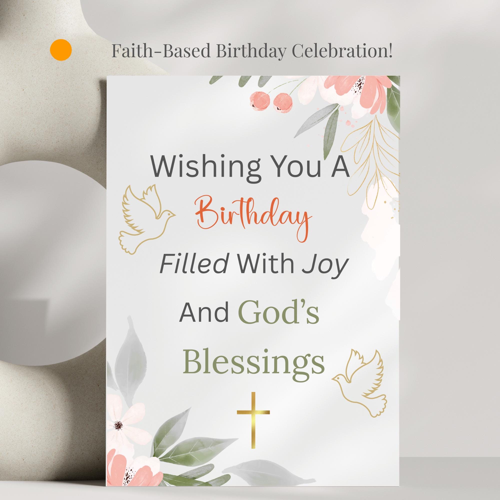 Religious Birthday Card for Women Christian Greeting Card Christian ...