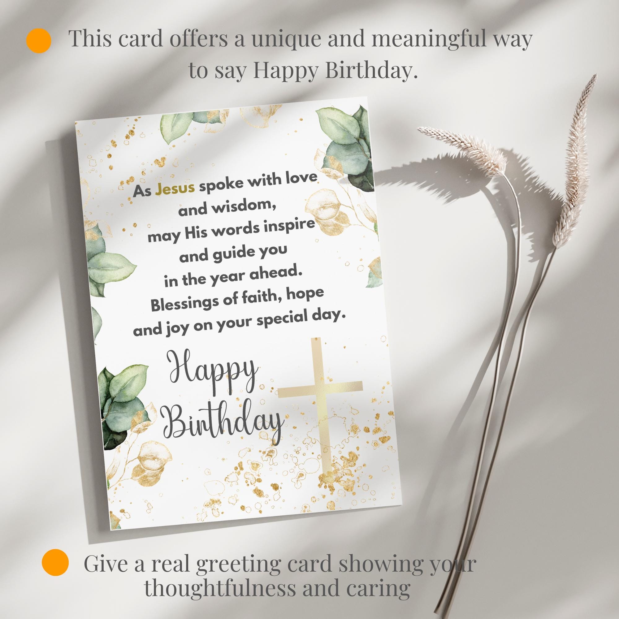 Religious Birthday Card for Her Christian Floral Birthday Card Faith ...
