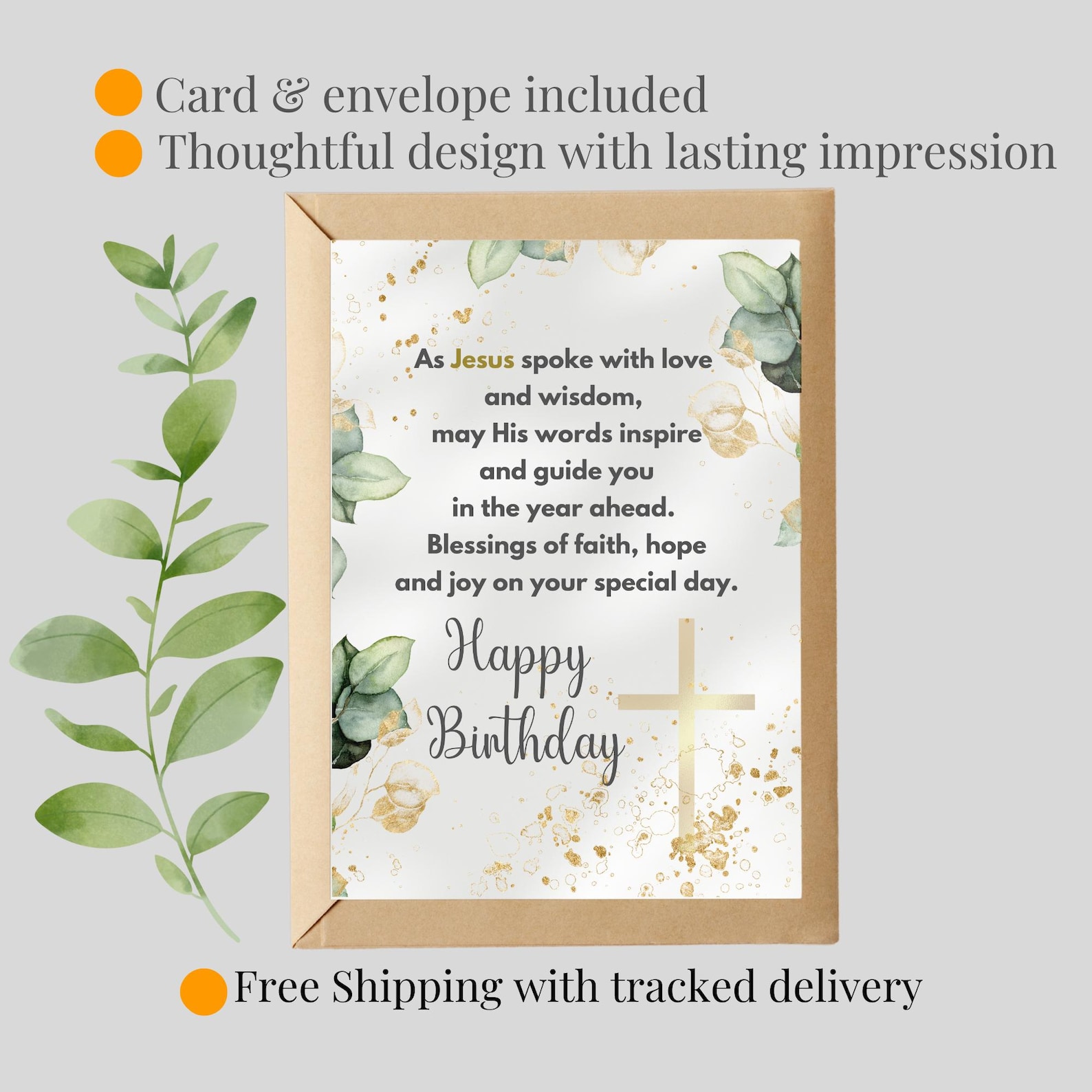 Religious Birthday Card for Her Christian Floral Birthday Card Faith ...