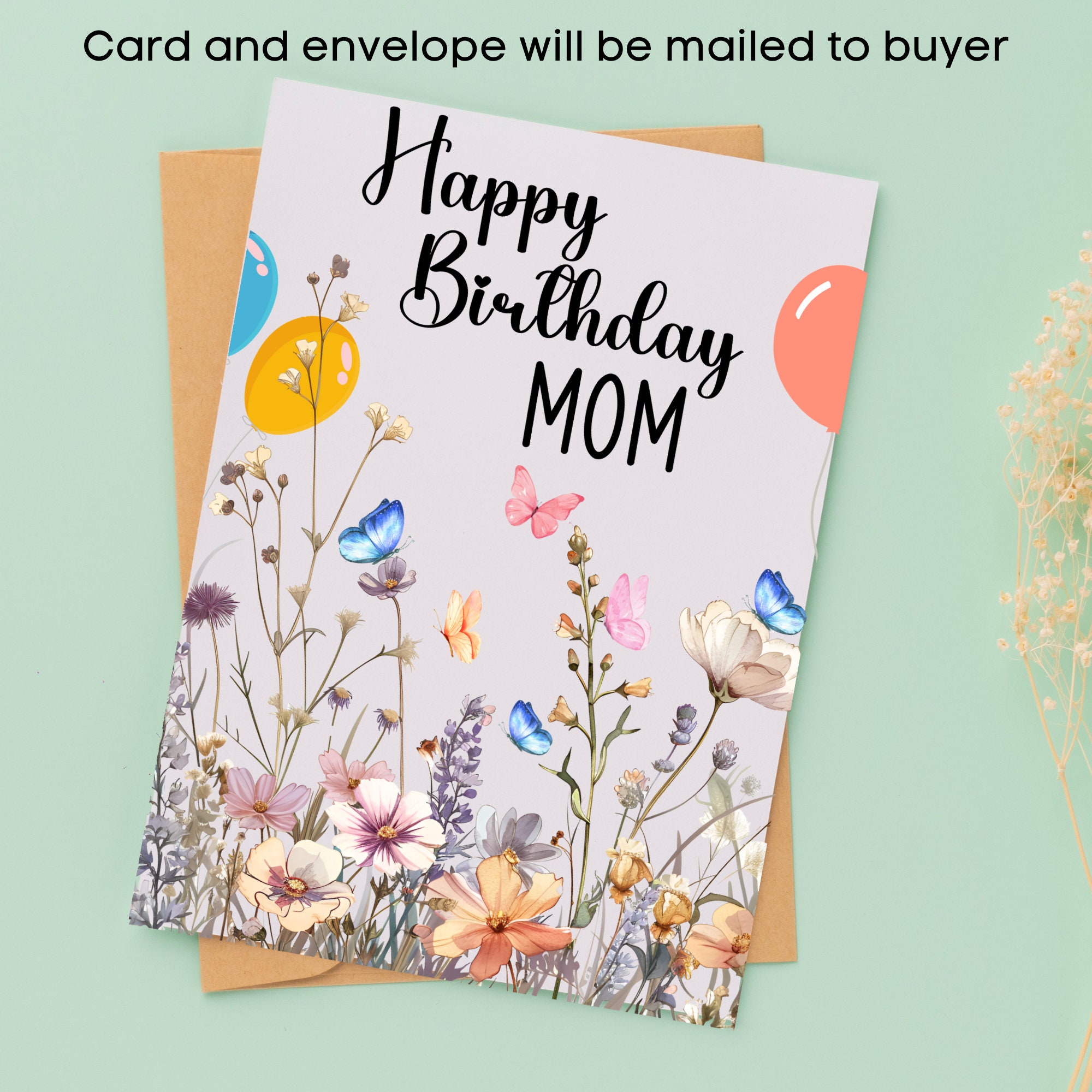 Happy Birthday Card for Mom Birthday Gift Idea Mom Birthday Card Mom ...