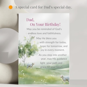 Christian Birthday Card for Dad Religious Birthday Gift Faith Based Scripture Card Uplifting Card For Dad Birthday Blessing Gift For Father