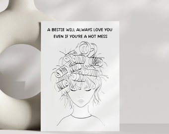 Best Friend Birthday Card Birthday Card For Friend Bestie Birthday Card Happy Birthday Friend Funny Birthday Card For Bestie Card for Her