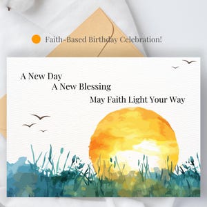 Christian Birthday Card for Men Religious Birthday Gift Faith Based Scripture Card Uplifting Card for Him Christian Birthday Greeting Gift