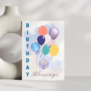 Happy Birthday Greeting Card Birthday Blessings Card Birthday Gift For Friend Happy Birthday Card for Coworker Happy Birthday Card For Mom