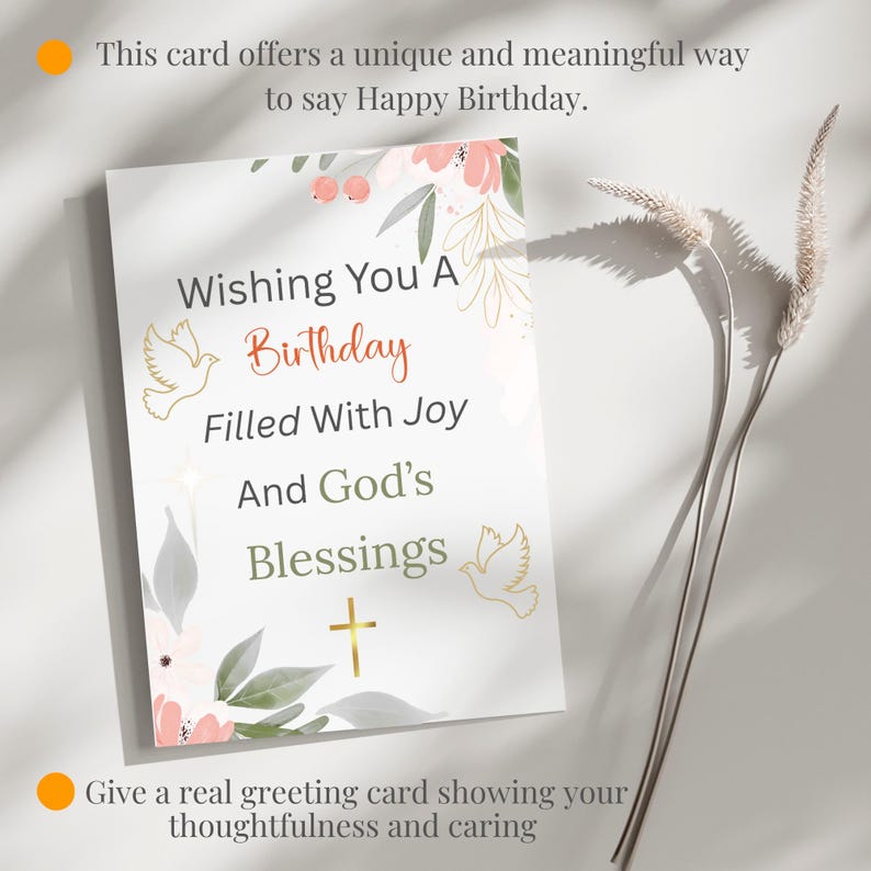Religious Birthday Card for Women Christian Greeting Card Christian ...