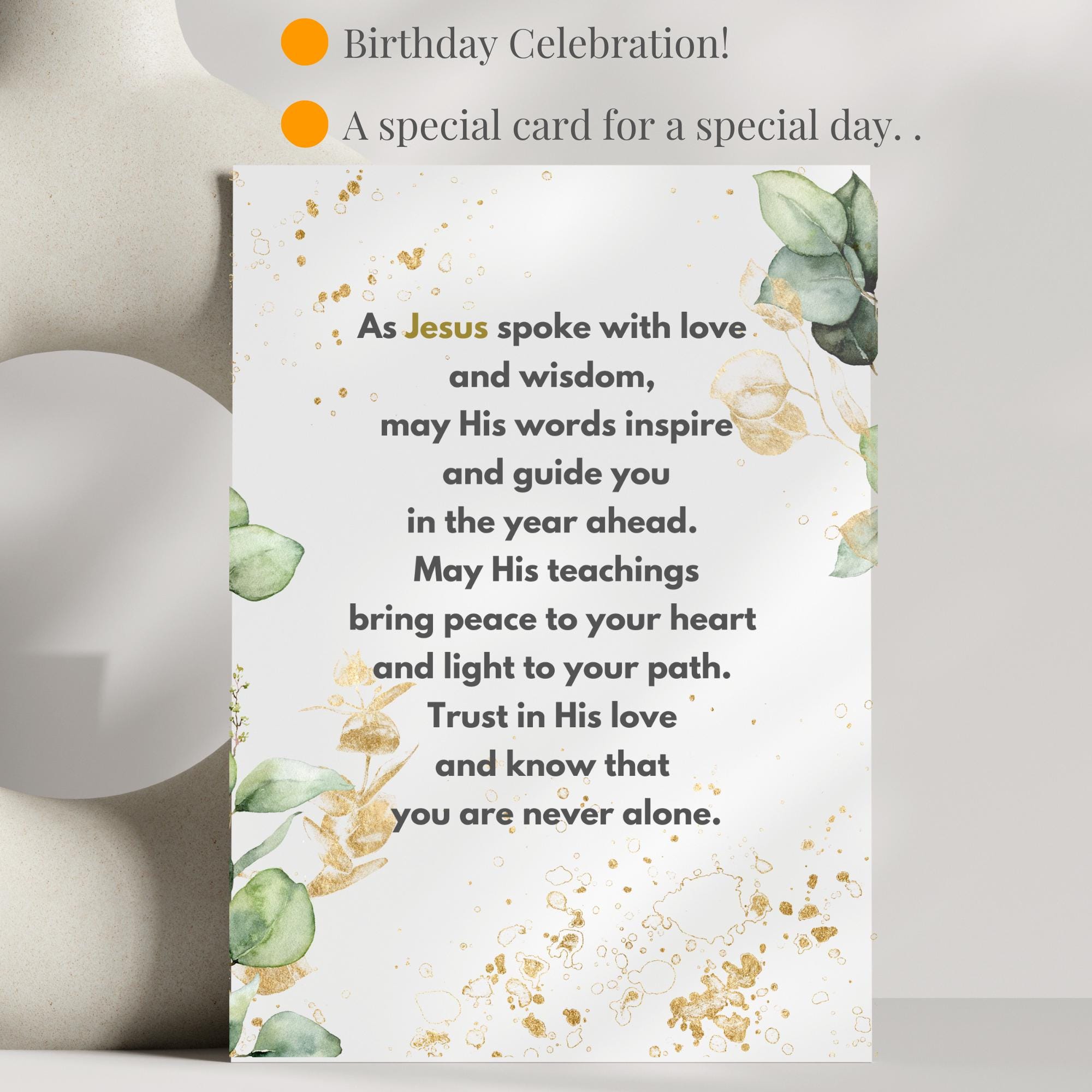 Religious Birthday Card for Her Christian Floral Birthday Card Faith ...