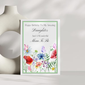 Carte de joyeux anniversaire pour future maman Carte de joyeux anniversaire pour fille enceinte Carte d'anniversaire pour future maman Carte d'anniversaire pour fille enceinte