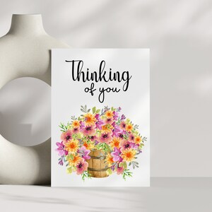 Carte Thinking Of You Carte de voeux réconfort Carte faite main sentiment pour un ami Carte d'ondes positives Carte J'aime ta carte Tu me manques