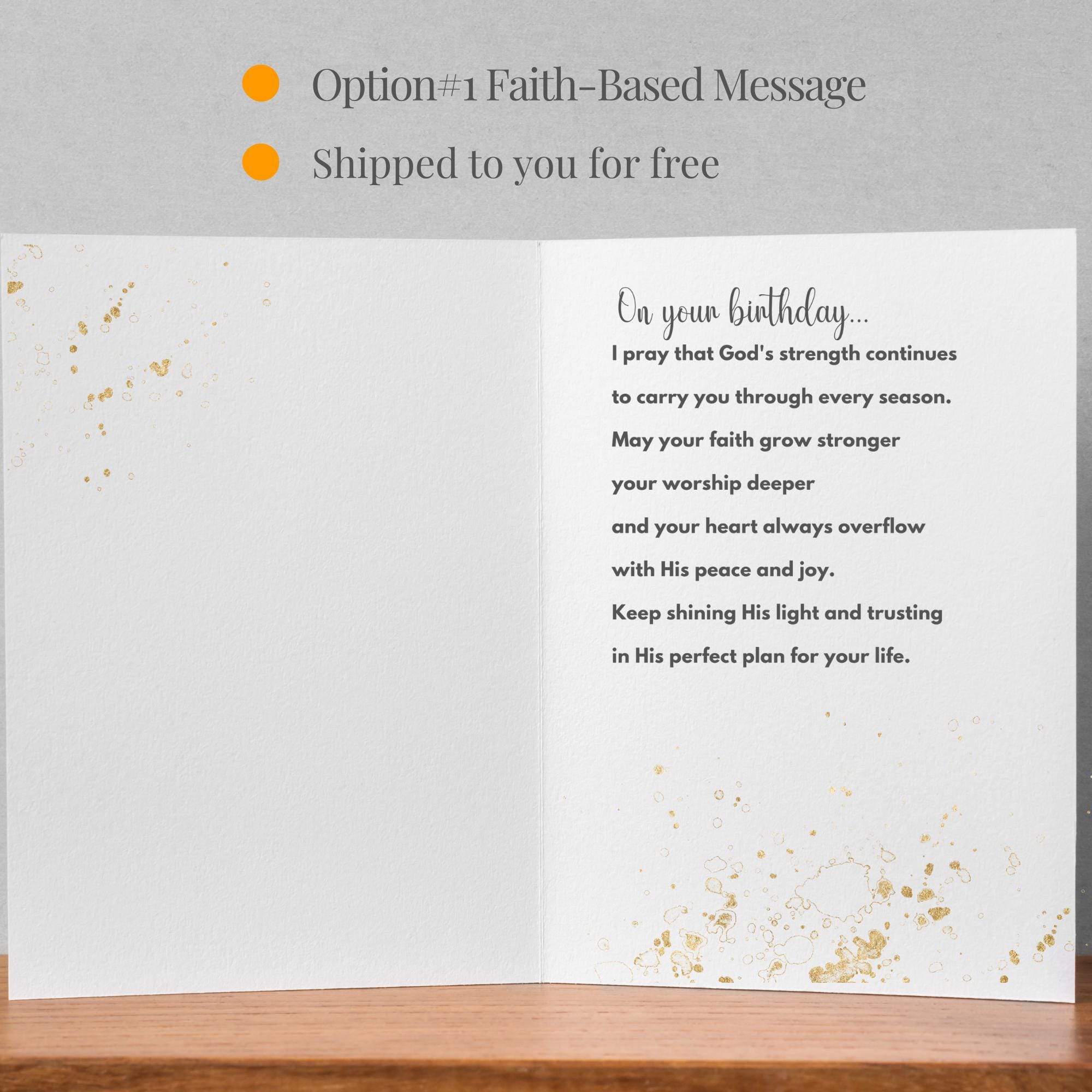 Religious Birthday Card for Her Christian Floral Birthday Card Faith ...