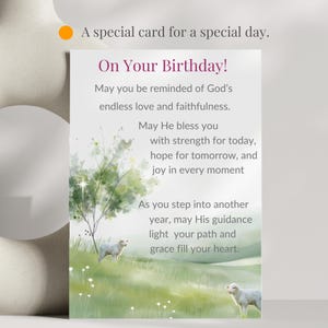 Christian Birthday Card for Men Religious Birthday Gift Faith Based Scripture Card Uplifting Card for Him Birthday Blessing Gift For Him
