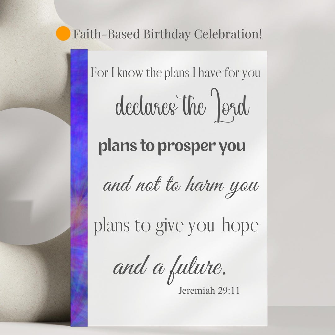 Religious Birthday Cards Christian Bible Verse Birthday Card Faith ...