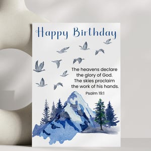 Carte d'anniversaire chrétienne pour homme Carte d'anniversaire religieuse pour homme Carte de vers de la Bible pour homme Carte de joyeux anniversaire spirituelle pour homme Carte inspirante