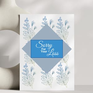 Désolé pour votre perte Carte de voeux Carte de condoléances Message sincère deuil Perte Funérailles Une pensée pour vous Souvenir de deuil Cadeau