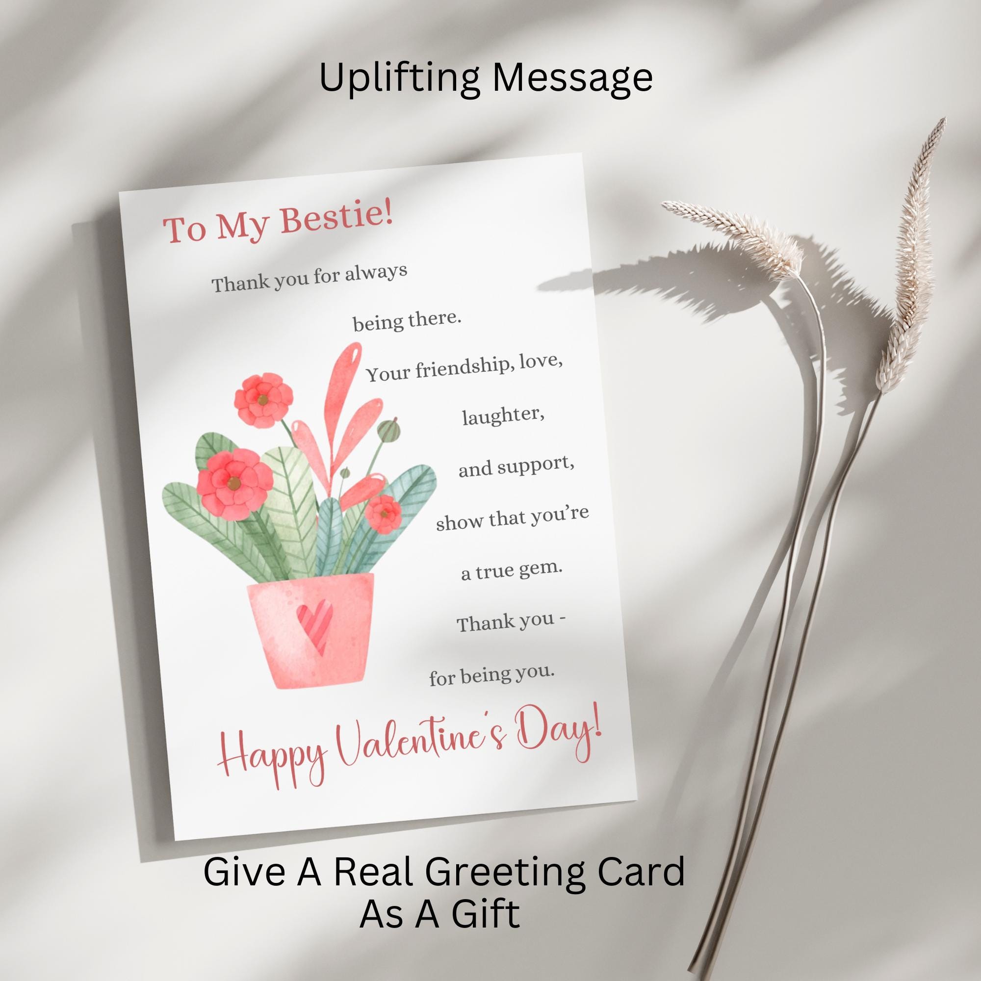 Valentines Card for Best Friend Valentines Day Card for Bestie ...